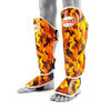 Sandee Kids Shin Guards Camo Orange