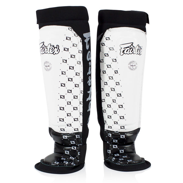 Fairtex SP6 Neoprene MMA Shin Pads - White-Black