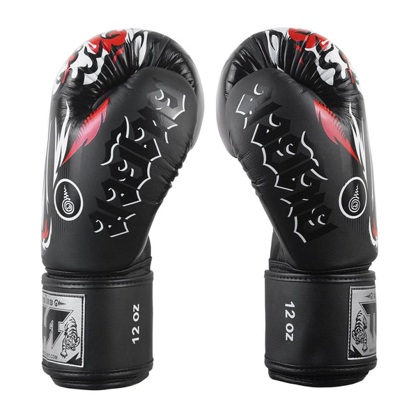 TUFF Muay Thai Boxing Gloves Black Tiger