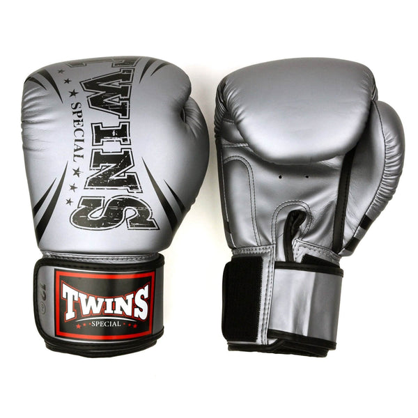 Twins FBGVDM3-TW6 Synthetic Leather Boxing Gloves Grey