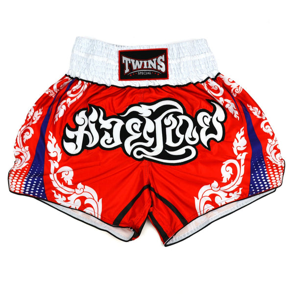 Twins Special Muaythai Shorts - LAITHAI Red