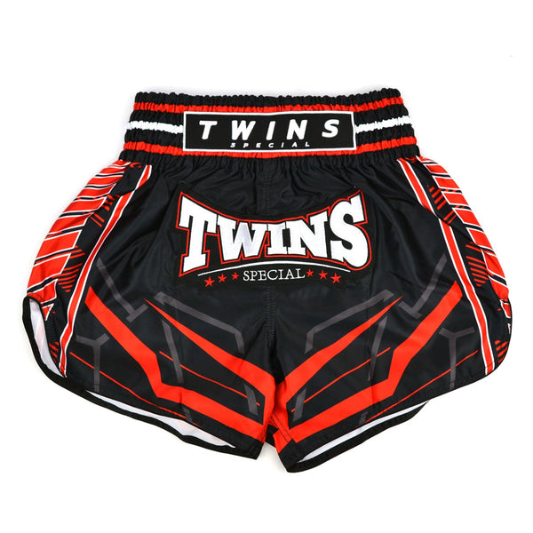 Twins Special Muaythai Shorts - RACING Black-Red