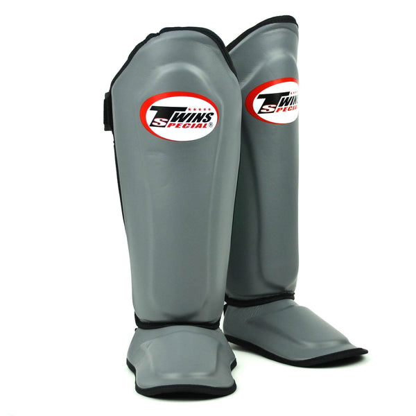 Twins SGL10 Leather Shin Guards Grey