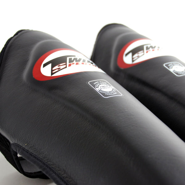 Twins Special SGL10 Leather Shin Pads - Black