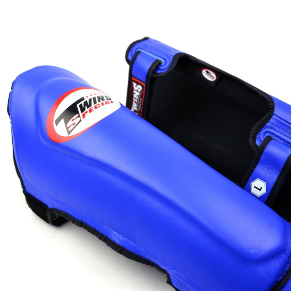 Twins SGL10 Leather Shin Guards Blue