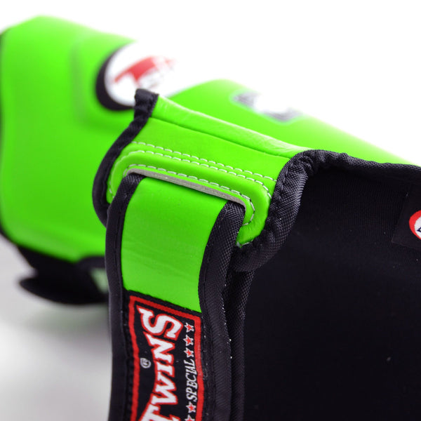 Twins Special SGL10 Leather Shin Pads - Green