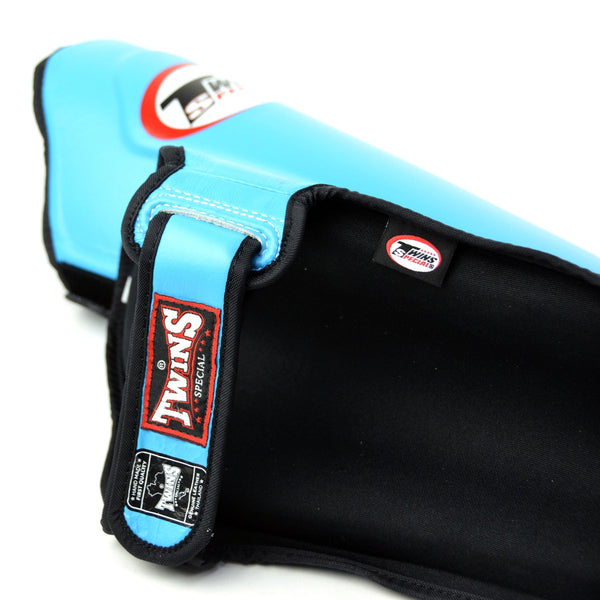 Twins Special SGL10 Leather Shin Pads - Light Blue