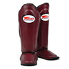 Twins SGL10 Leather Shin Guards Maroon