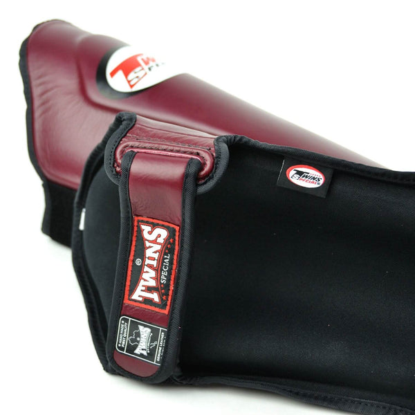 Twins SGL10 Leather Shin Guards Maroon