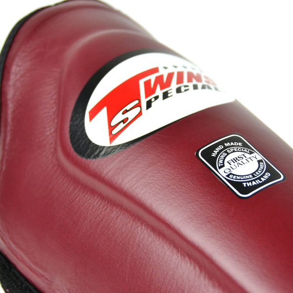 Twins SGL10 Leather Shin Guards Maroon