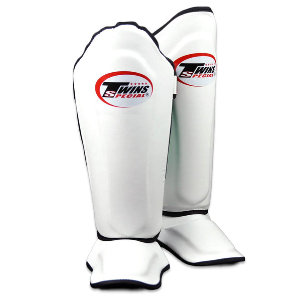 Twins SGL10 Leather Shin Guards White