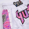 Yuth Hologram Muaythai Shorts Weiß/Rosa