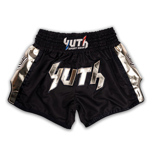 Yuth Hologram Muaythai Shorts Black-Gold