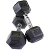 Pair of Diagor Rubber Coated Hex Dumbbells - 2 x 10kg