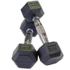 Pair of Diagor Rubber Coated Hex Dumbbells - 2 x 2.5kg