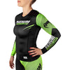 Venum Training Camp 2.0 Ladies Long Sleeved Rash Guard - Black/Neon Yellow - Gymzey.com