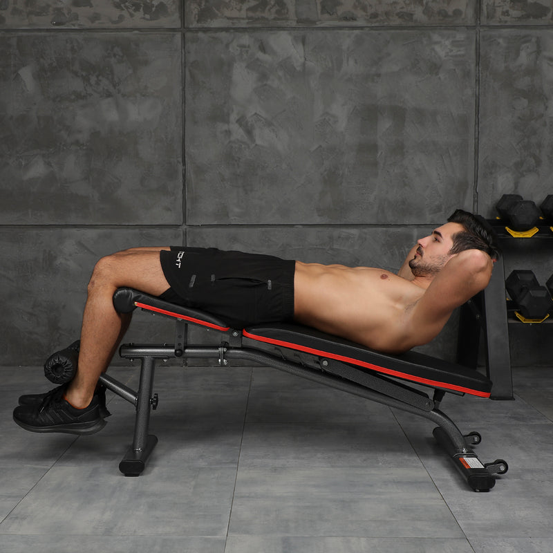Steel Frame Adjustable Bench, with 3 Seat Positions and 9 Backrest Positions - Gymzey.com
