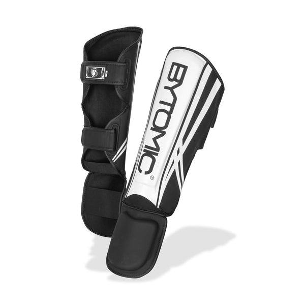 Bytomic Axis MMA Shin/Instep Guards Kids - Black/White - Gymzey.com