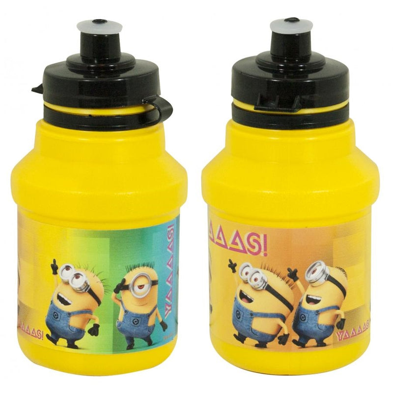 Kids Cycling Bottle Minions 350ml Yellow with Holder - Gymzey.com