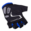 Cycling Fingerless Gloves Jaynee, Gel Padded size S - Black Blue - Gymzey.com