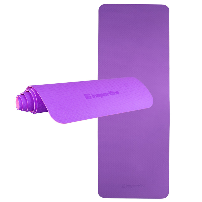 Dual Layer Fitness Mat Doble with Shoulder Strap - Purple/Pink - Gymzey.com