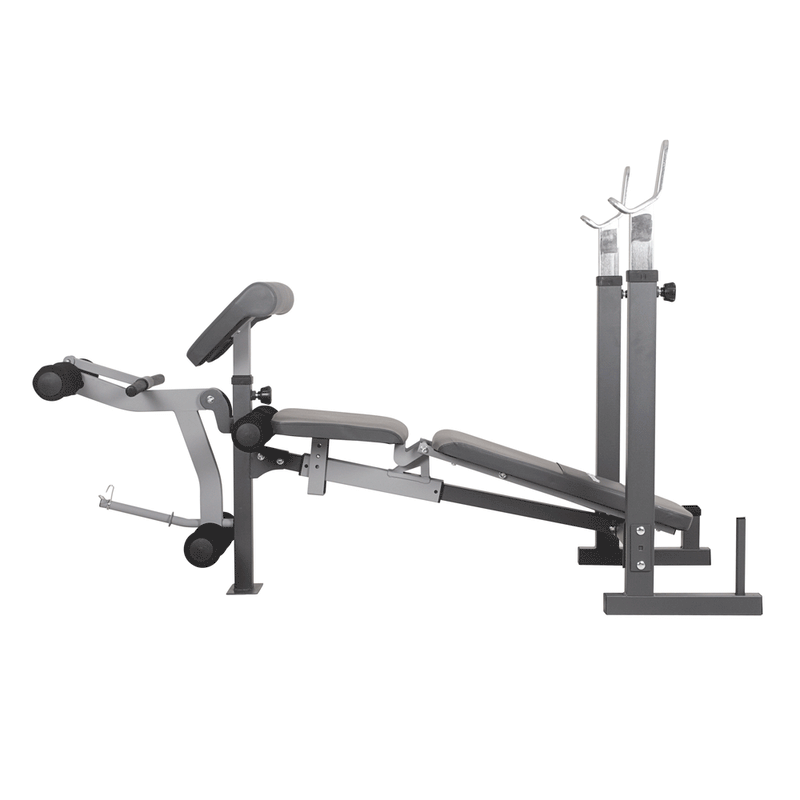 Multi-Purpose Bench Hero B100 with adjustable backrest, leg and biceps curl pad - Gymzey.com