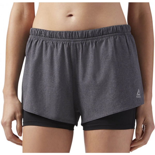 Reebok Running 2-In-1 Shorts - Black - Gymzey.com