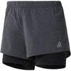 Reebok Running 2-In-1 Shorts - Black - Gymzey.com