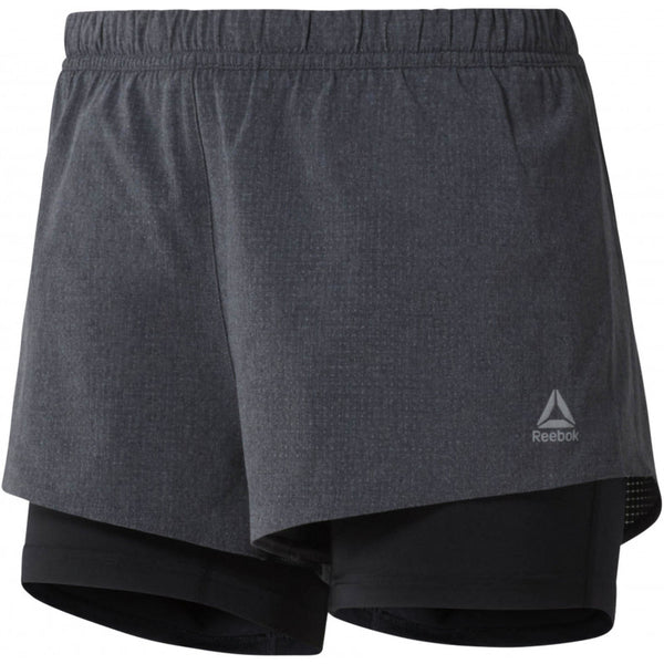 Reebok Running 2-In-1 Shorts - Black - Gymzey.com