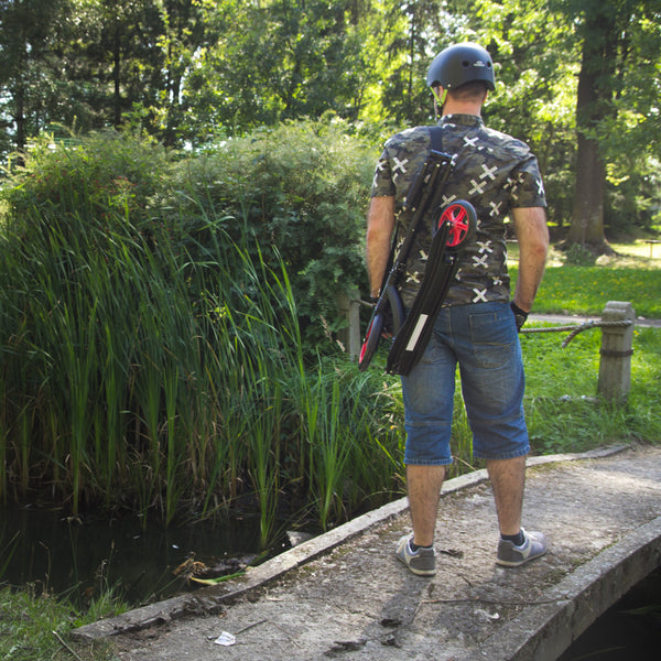 Foldable Scooter with Carry Strap - Black - Gymzey.com