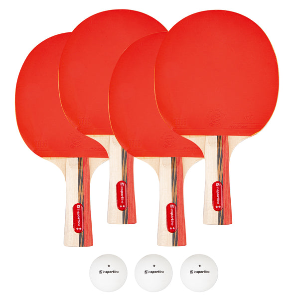 Table Tennis 4 Rackets and 3 Balls Set - Gymzey.com