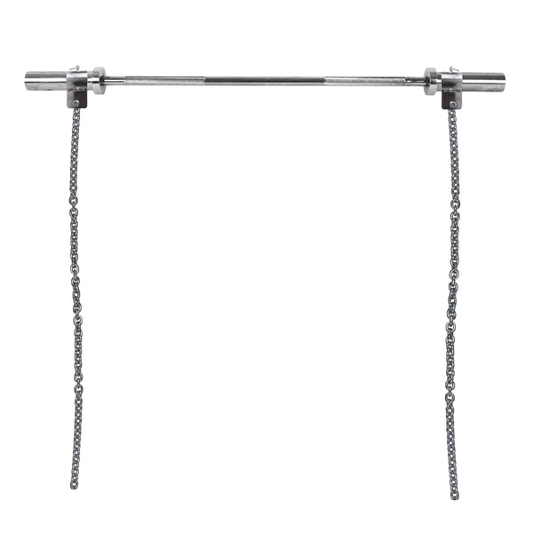 2 x 10kg Attachable Steel Chains with 7" Olympic Barbell Included - Gymzey.com