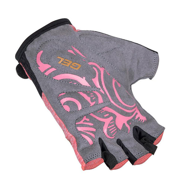 Women's Cycling Gloves Gel-Padded, Size XL - Black Pink - Gymzey.com