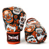 Twins FBGVL4-53 Skull Boxing Gloves Orange