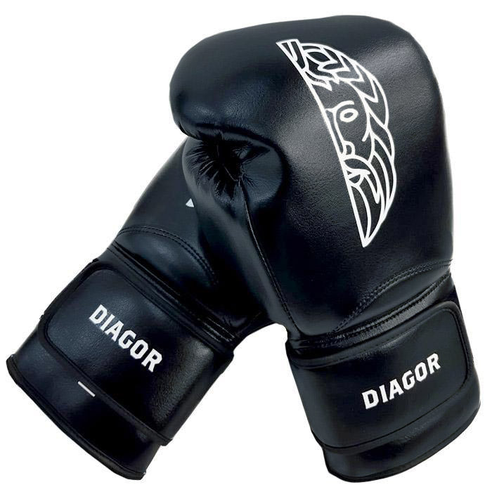 Diagor Olympic Boxing Gloves 12oz Black - Gymzey.com