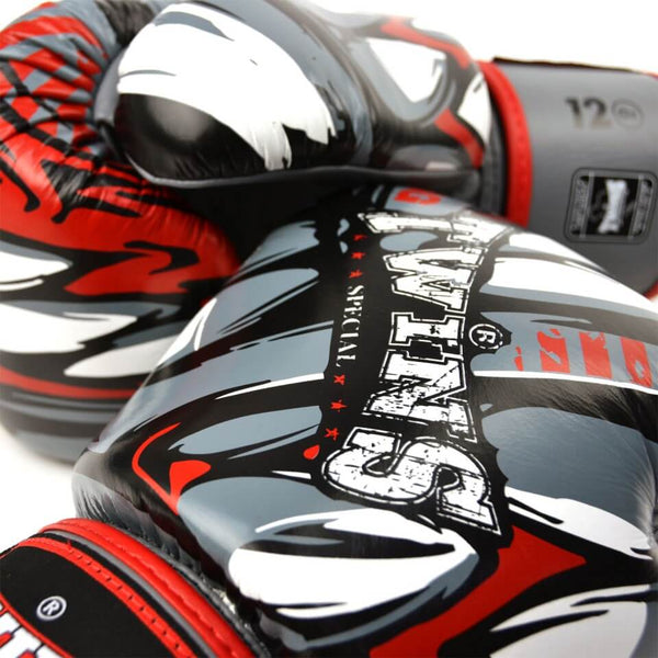 Twins FBGVL4-55 Demon Boxing Gloves Grey/Red