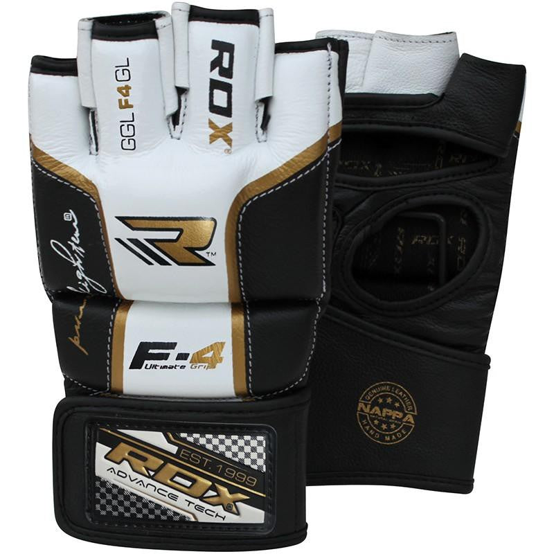 RDX F4 Leather MMA Grappling Gloves