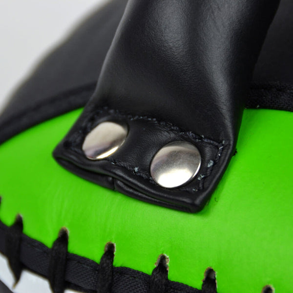 Twins KPL10 Leather Thai Kick Pads Green/ Black