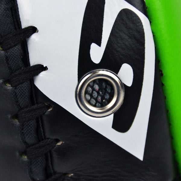 Twins KPL10 Leather Thai Kick Pads Green/ Black