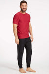 Ohmme Equinox Gym Tee - Red - Gymzey.com