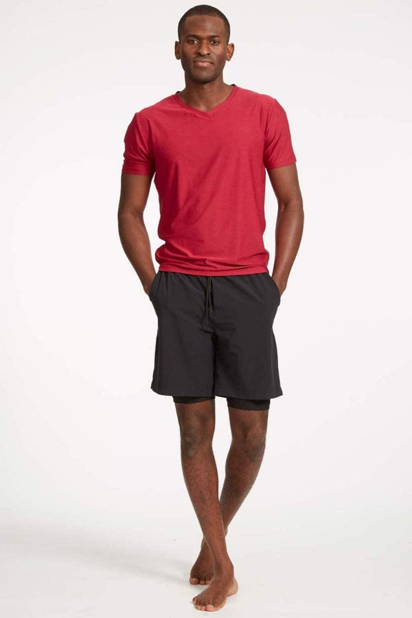 Ohmme Triangulum Gym Tee - Red - Gymzey.com