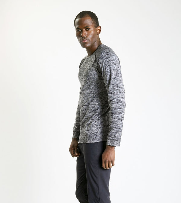 Ohmme Orion Long Sleeve Top - Black - Gymzey.com