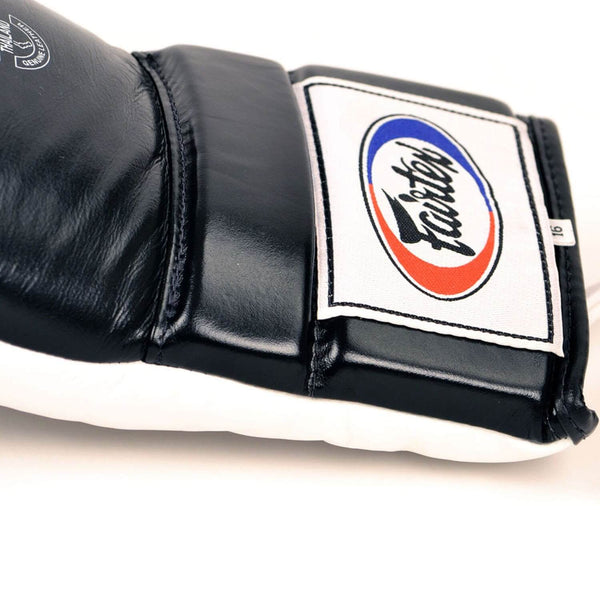 Fairtex BGL3 Lace-up Sparring Boxing Gloves Black-White
