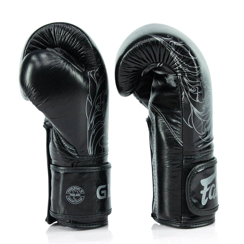 Fairtex BGVG3 Glory Velcro Boxing Gloves Black/Gold