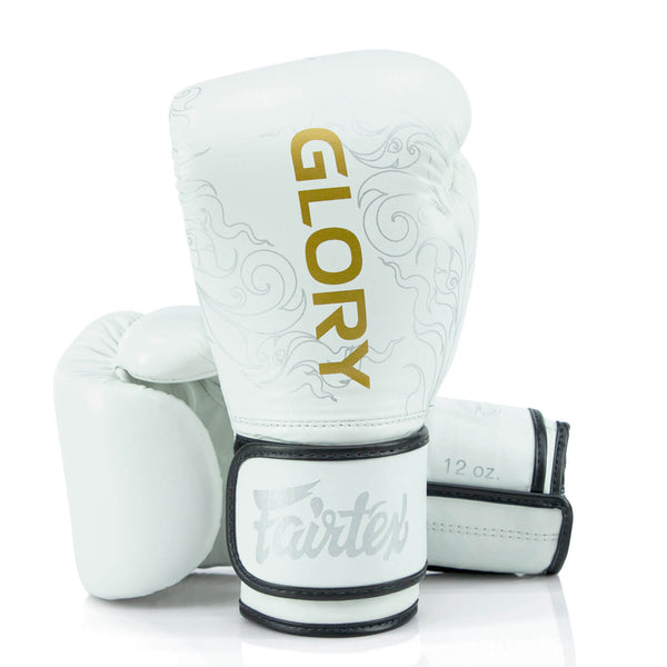 Fairtex BGVG3 Glory Boxhandschuhe mit Klettverschluss, Weiß