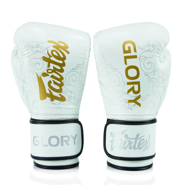 Fairtex BGVG3 Glory Boxhandschuhe mit Klettverschluss, Weiß