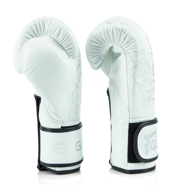 Fairtex BGVG3 Glory Boxhandschuhe mit Klettverschluss, Weiß