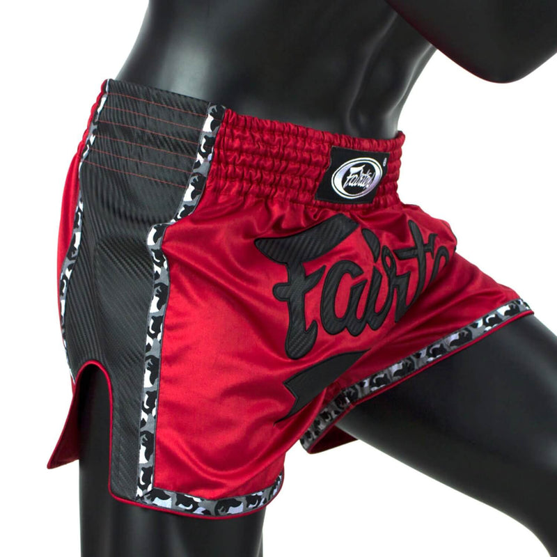 Fairtex BS1703 Slim Cut Muay Thai Shorts Red/Black