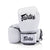 White Fairtex bgv1c plus boxing gloves with velcro closure