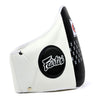 Fairtex BPV1 Standard Leather Belly Pad - White-Black